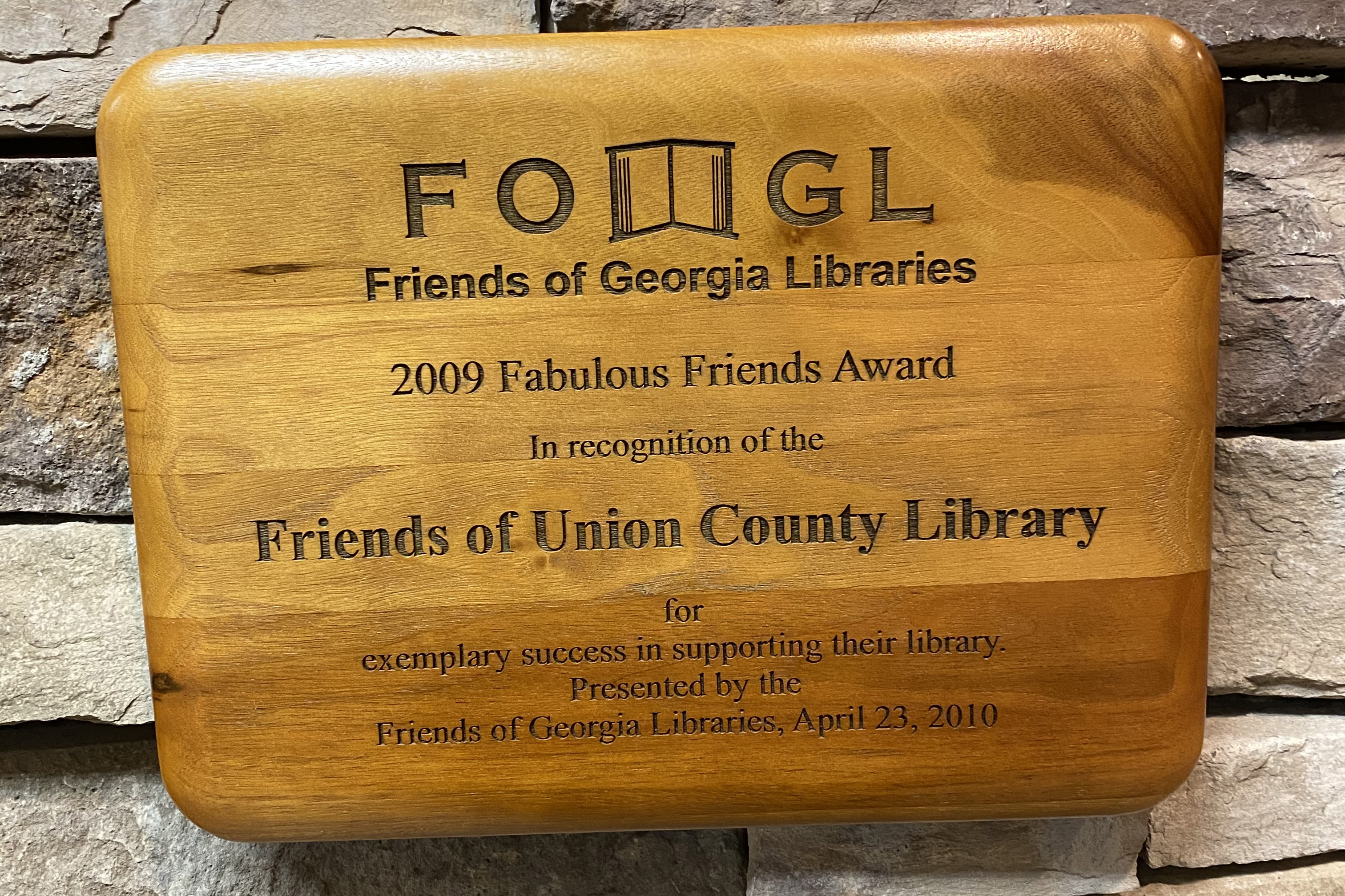 FOGL Fabulous Friends Award